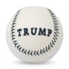 White Trump Baseball with Navy stitching