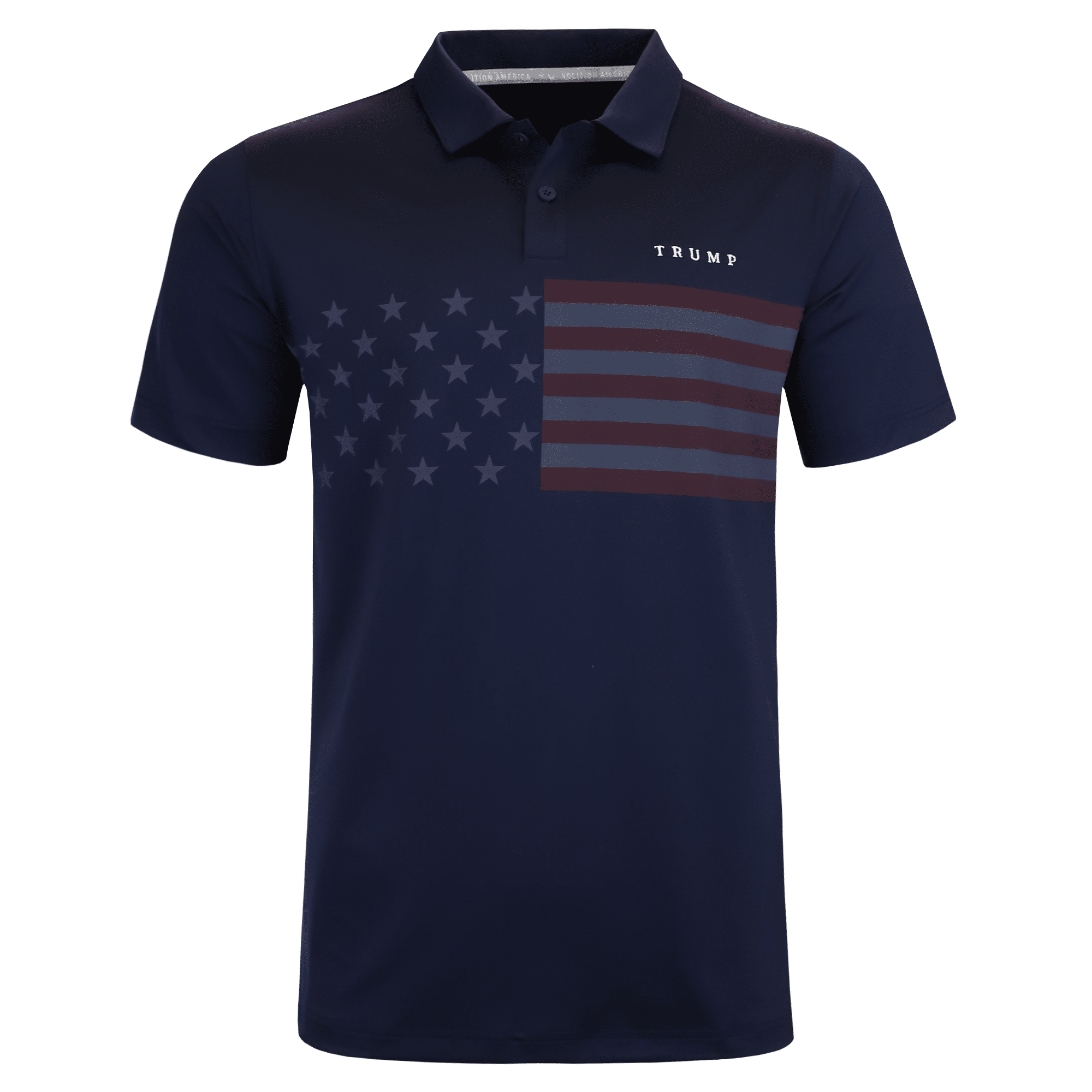 Volition Flag Stripe Polo - Navy