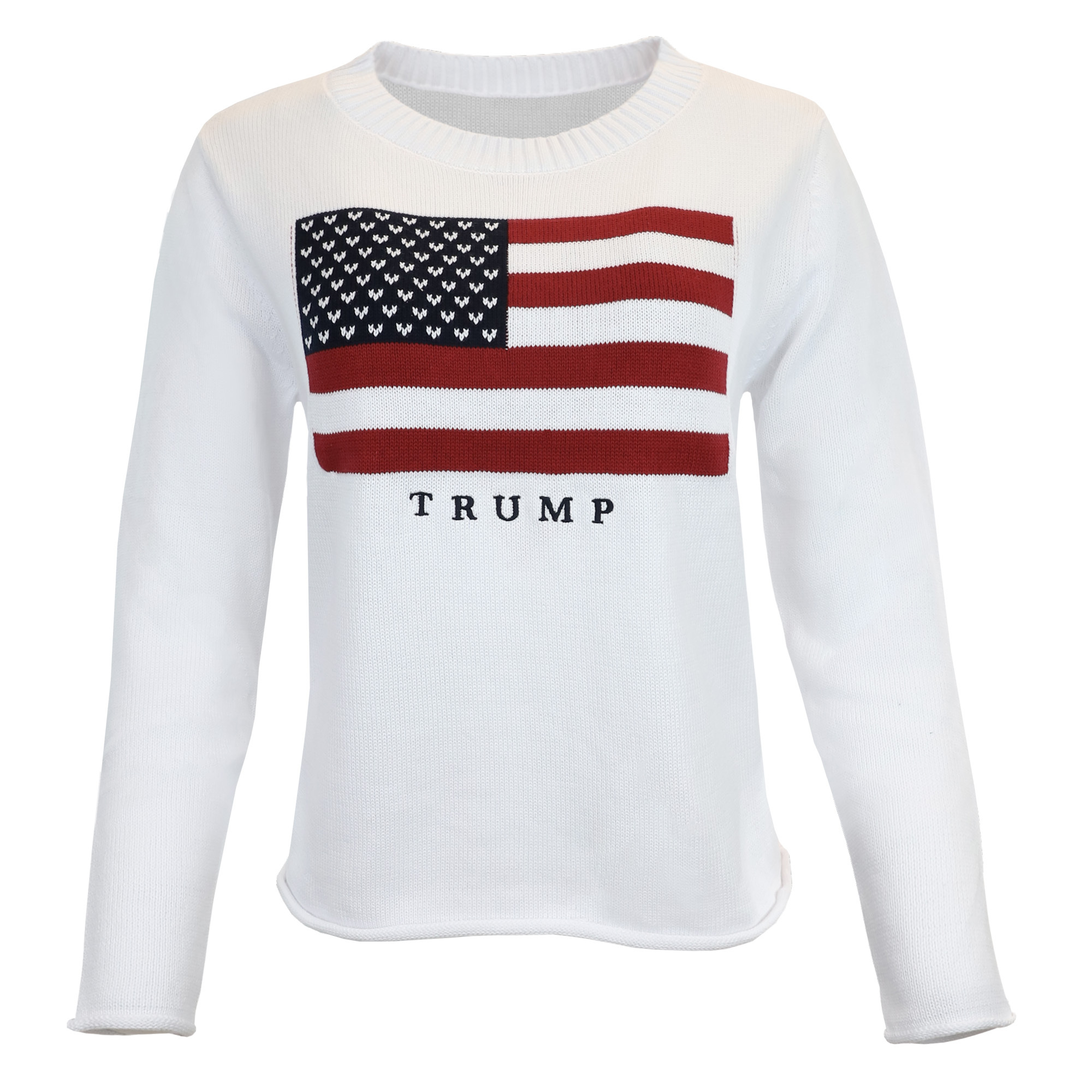 American Flag Knit Sweater - White